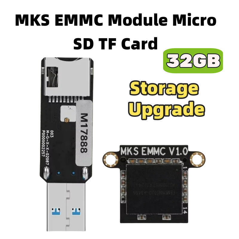 32GB Makerbase MKS EMMC Module Micro SD TF Card for KLP1/KP3S pro V2 Elegoo Neptune 4/4 Pro/4 Max/4 Max - Storage Upgrade
