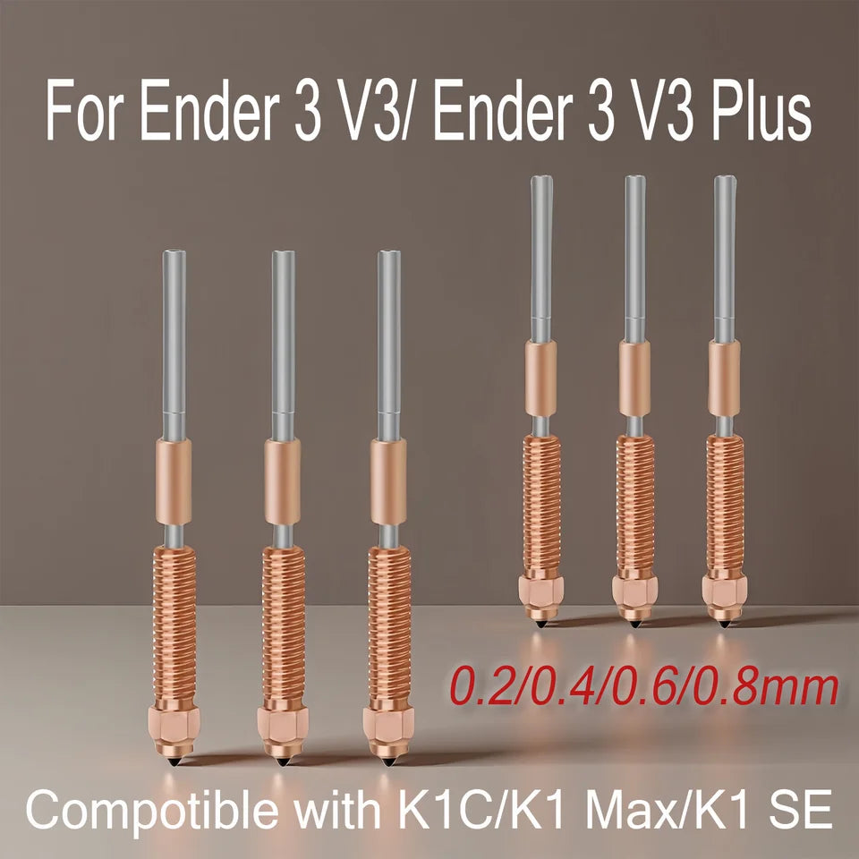 Upgrade Quick Swap K1c Unicorn for Creality K1c Nozzle K1 Max Nozzle Throat Ender-3 V3 For Creality K1c Hotend 3d Printer Parts