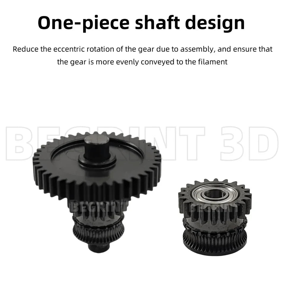 For Kobra 3 Extruder Upgrade Gear Hardened Steel One-Piece Kit Nano Coated Wear Resistance For Anycubic Kobra 3 3D Printer Parts