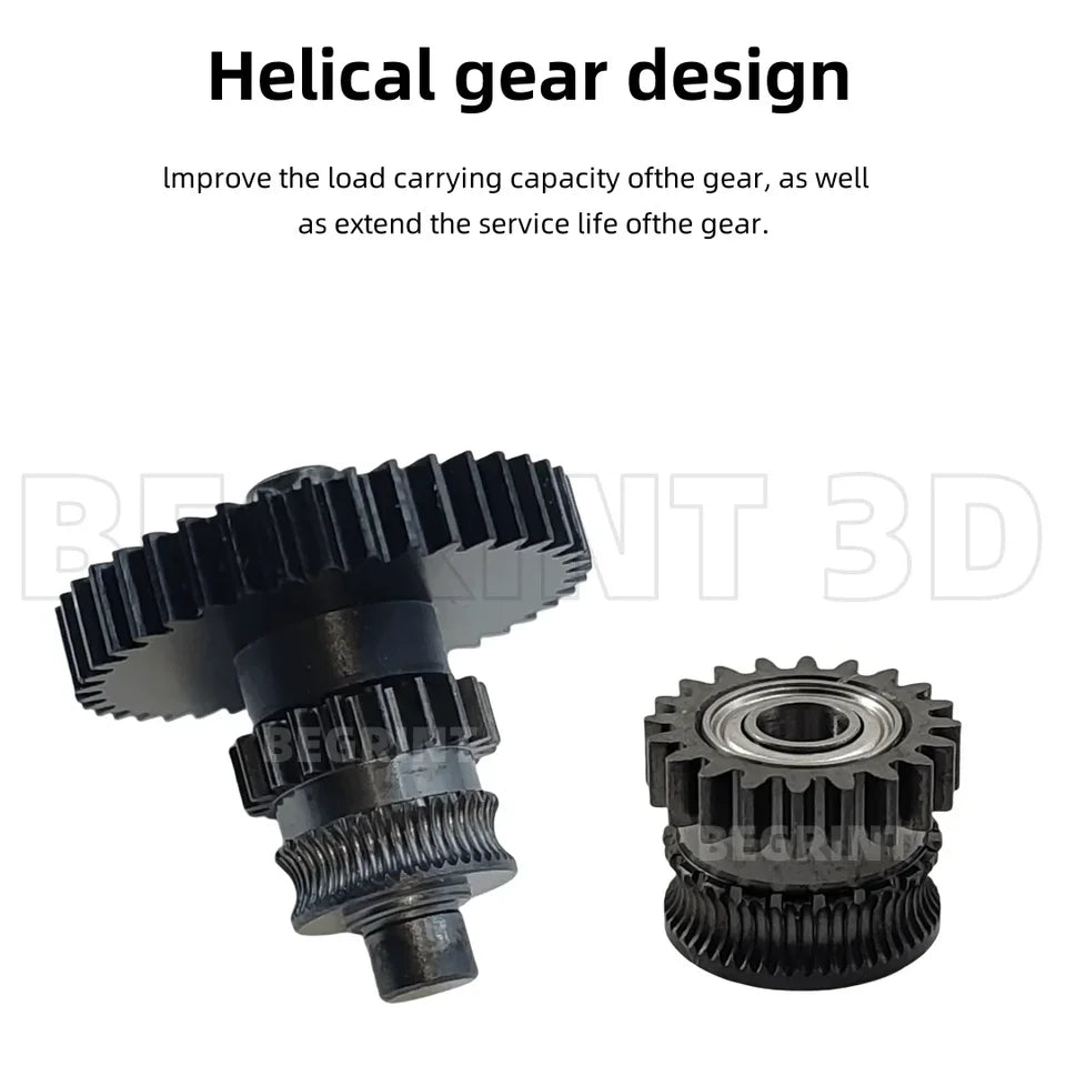 For Kobra 3 Extruder Upgrade Gear Hardened Steel One-Piece Kit Nano Coated Wear Resistance For Anycubic Kobra 3 3D Printer Parts