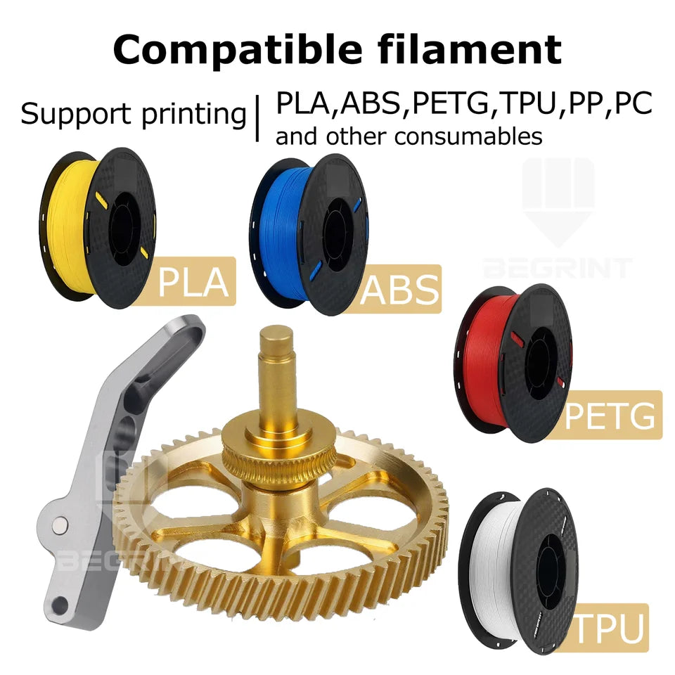 Extruder Gear For Bambu Lab A1 MINI Claw Gear RNC Nano-Coated Hardened Steel Helical Gear Kit All metal For Bambulab A1 A1 Mini