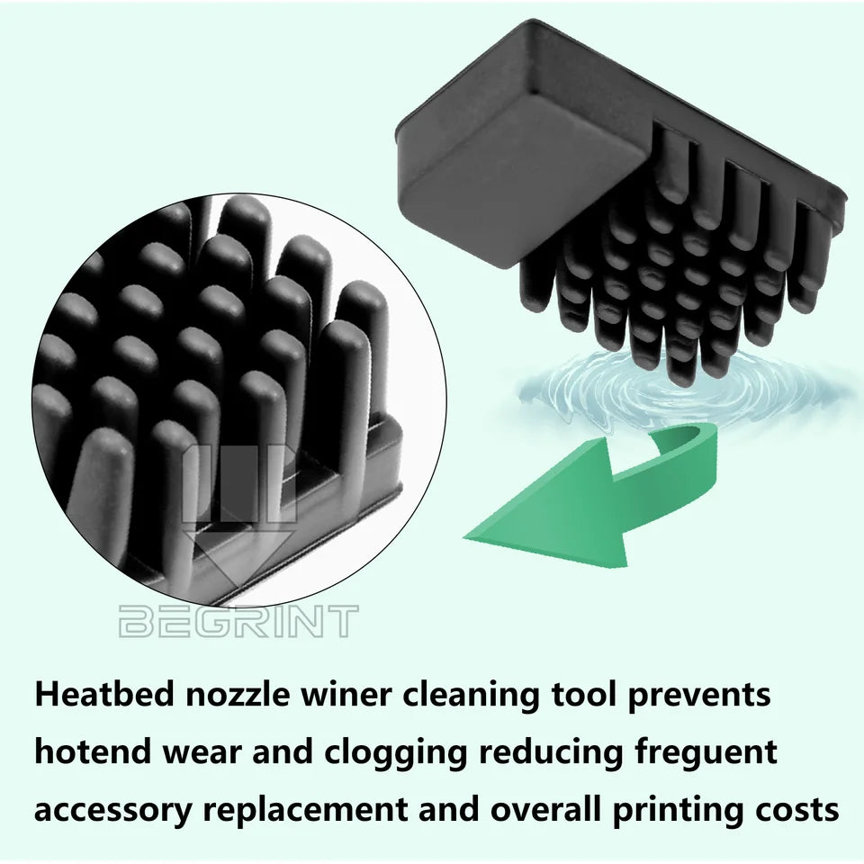 Silicone Wiper For Elegoo Centauri Carbon Nozzle Brush Nozzle Cleaner Tool Nozzle Wiper Silicone Brush Strong Cleaning