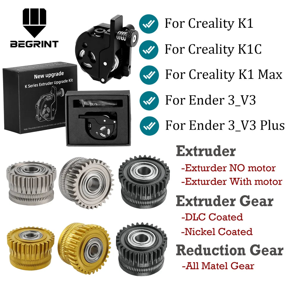 K1C Extruder Metal Gears Ender 3 V3 Gears Ender 3 V3 Plus Accessories All Metal Extruder GEAR for Creality K1 K1 Max Extrusion