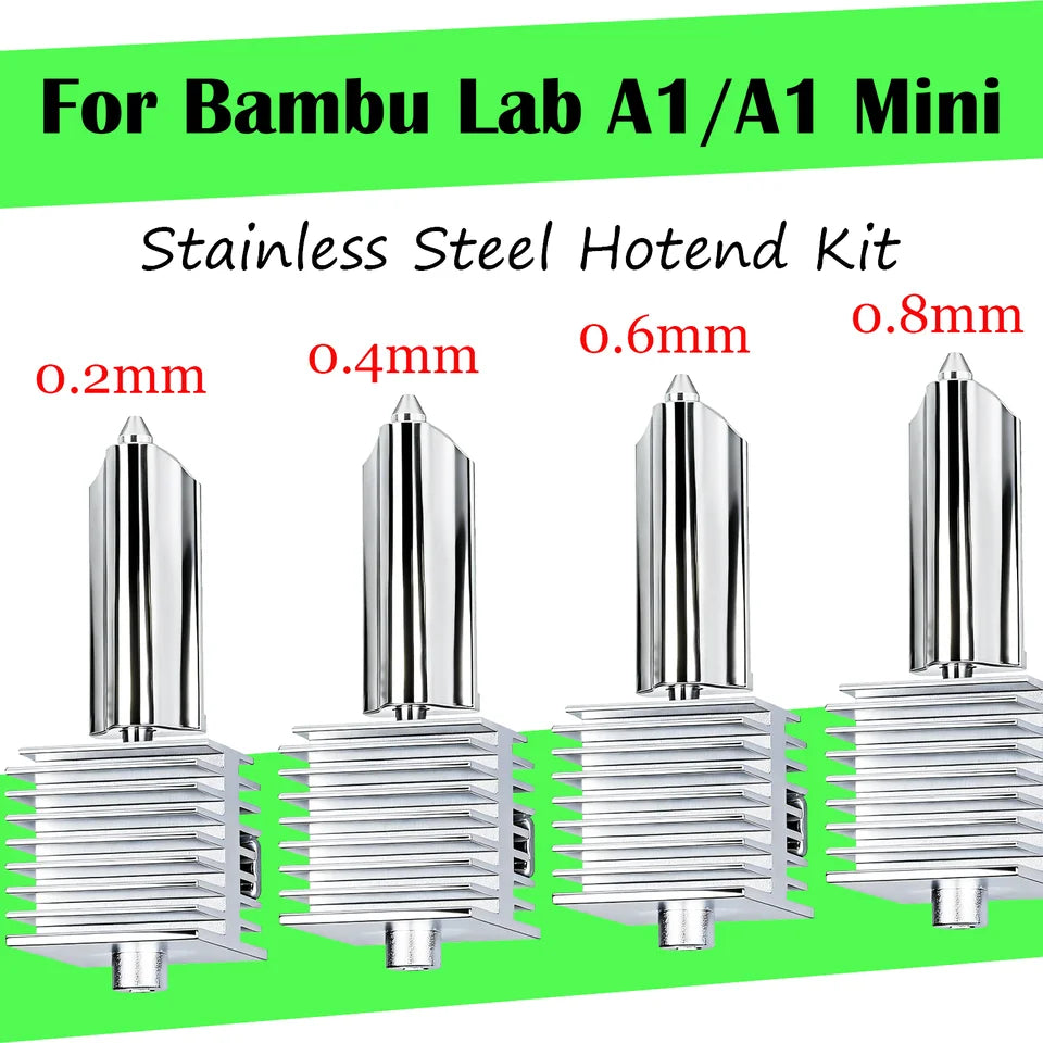 Stainless Steel Hotend Kit for A1 / A1 Mini