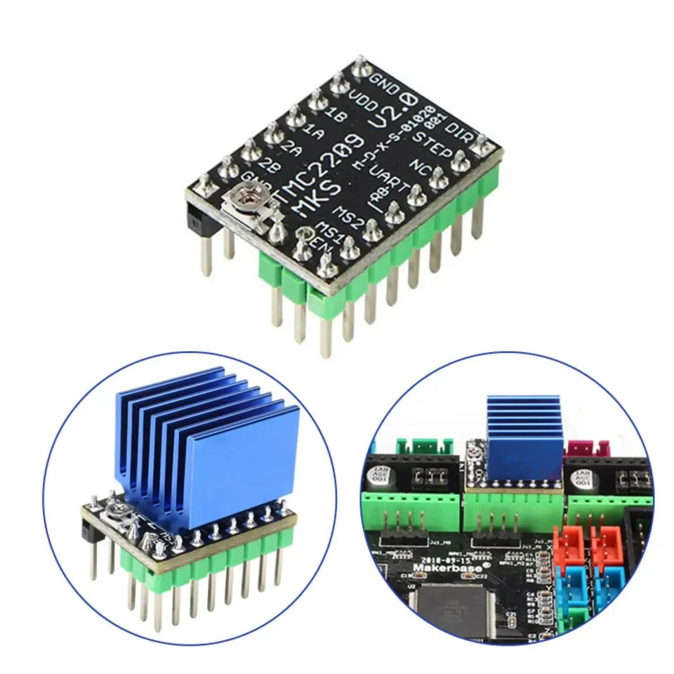 MKS TMC2209 2209 Stepper Motor Driver Skr V2.0 Gen L StepStick 2.5A UART ultra silent For Sgenl Genl Robin Nano 3d printer parts