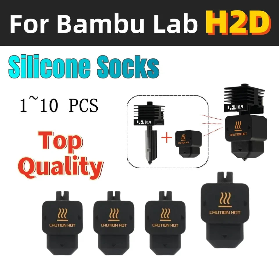 Protective sleeve For Bambu Lab H2D Hotend Silicone Cover Heating Block kit nozzle for 3D printer accessories