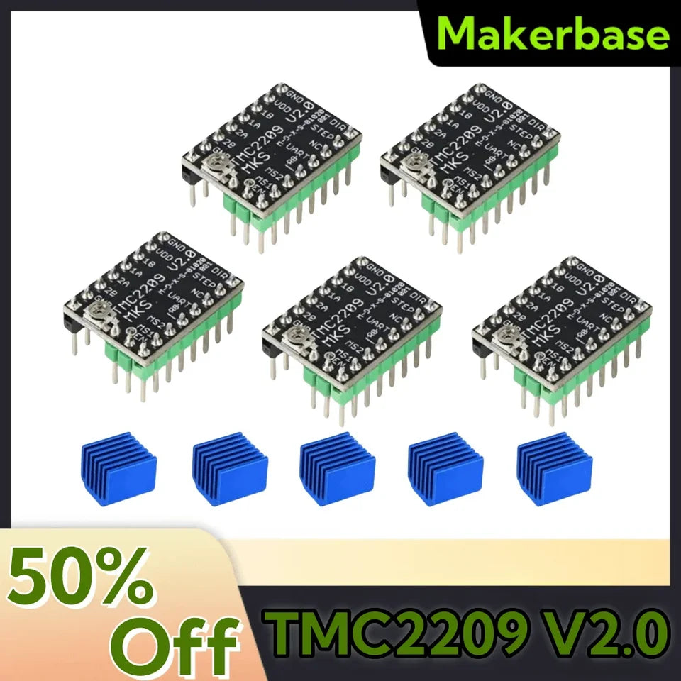 MKS TMC2209 2209 Stepper Motor Driver Skr V2.0 Gen L StepStick 2.5A UART ultra silent For Sgenl Genl Robin Nano 3d printer parts
