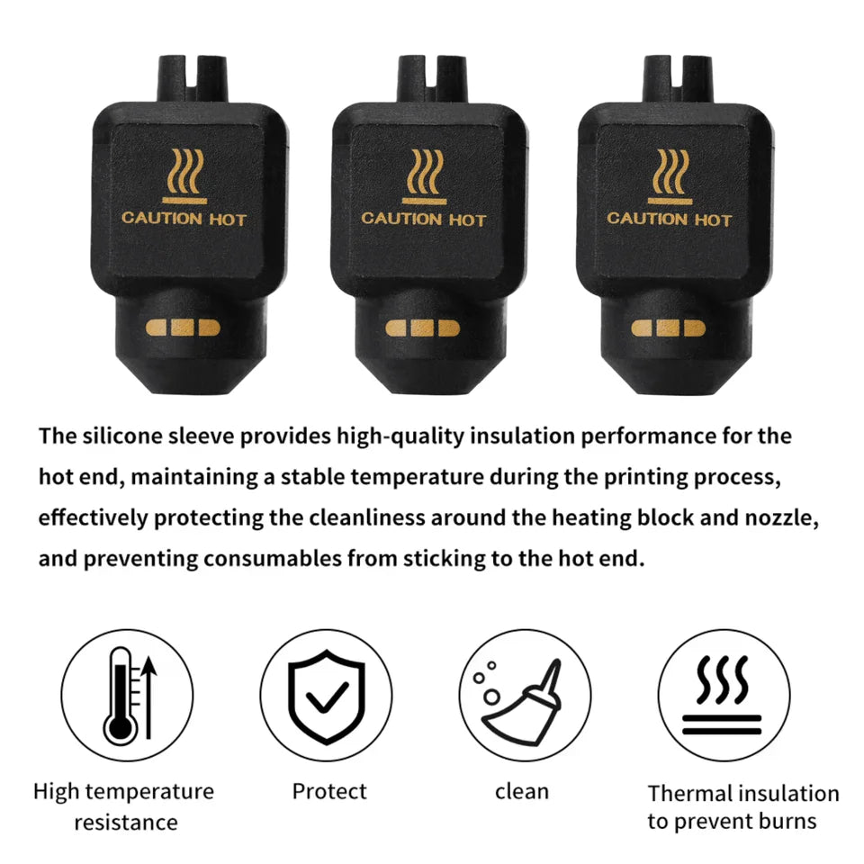Silicone Sleeve For Bambu Lab P2S Silicone Socks Heat-resistant 300°C Dust-proof Bambulab P2S Hotend Protector Cover Case Sock