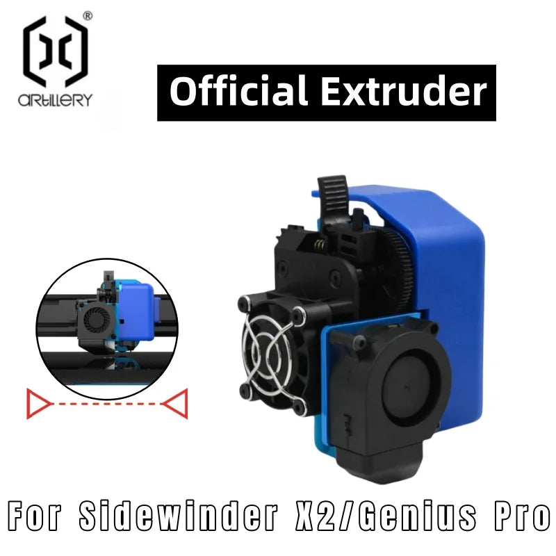Artillery Extruder Full Metal Extruder Assembled with Hardened Steel Nozzle Suitable for Sidewinder SW-X2&Genius Pro 3D Printers