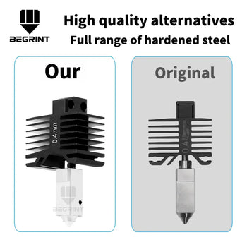Hardened Steel Quick-Swap Hotend for X1 / P1