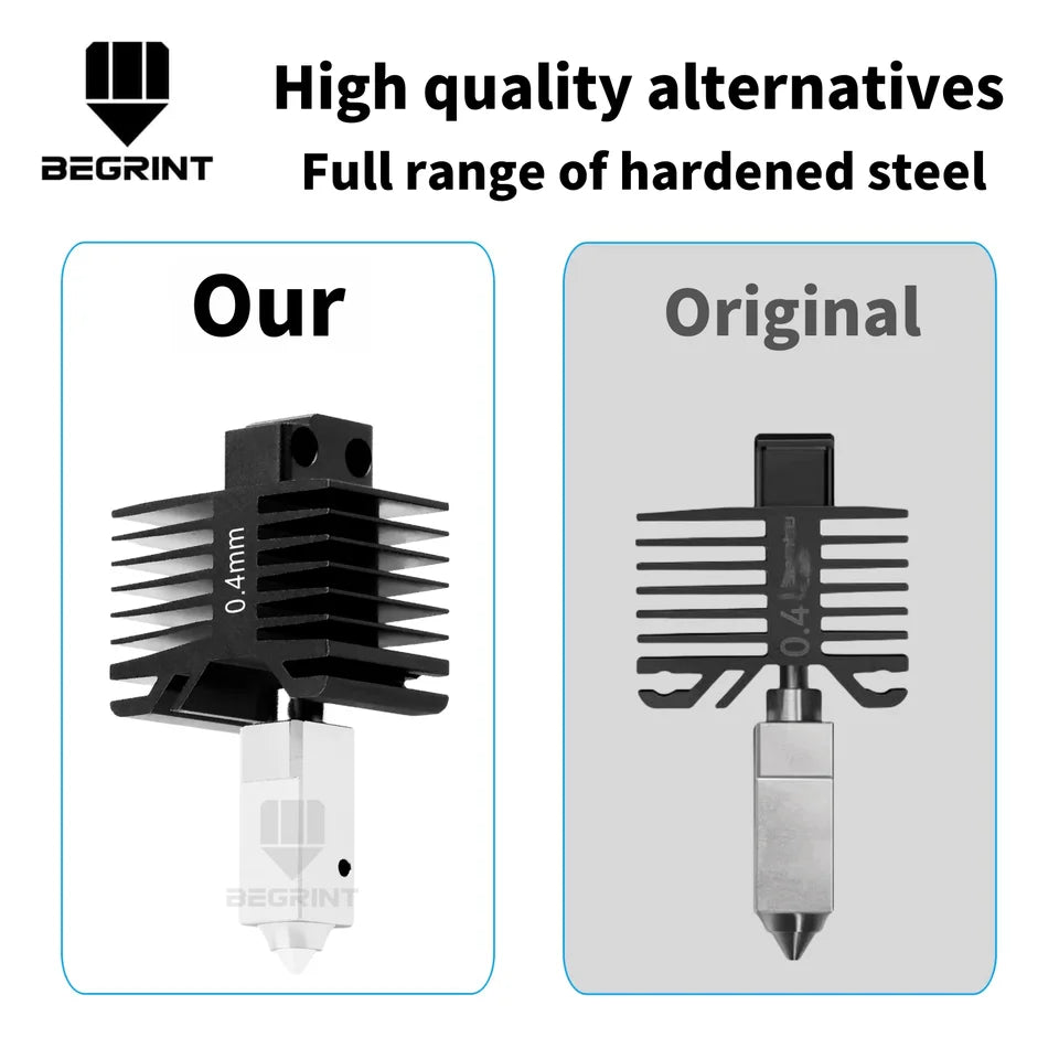 Hardened Steel Quick-Swap Hotend for X1 / P1