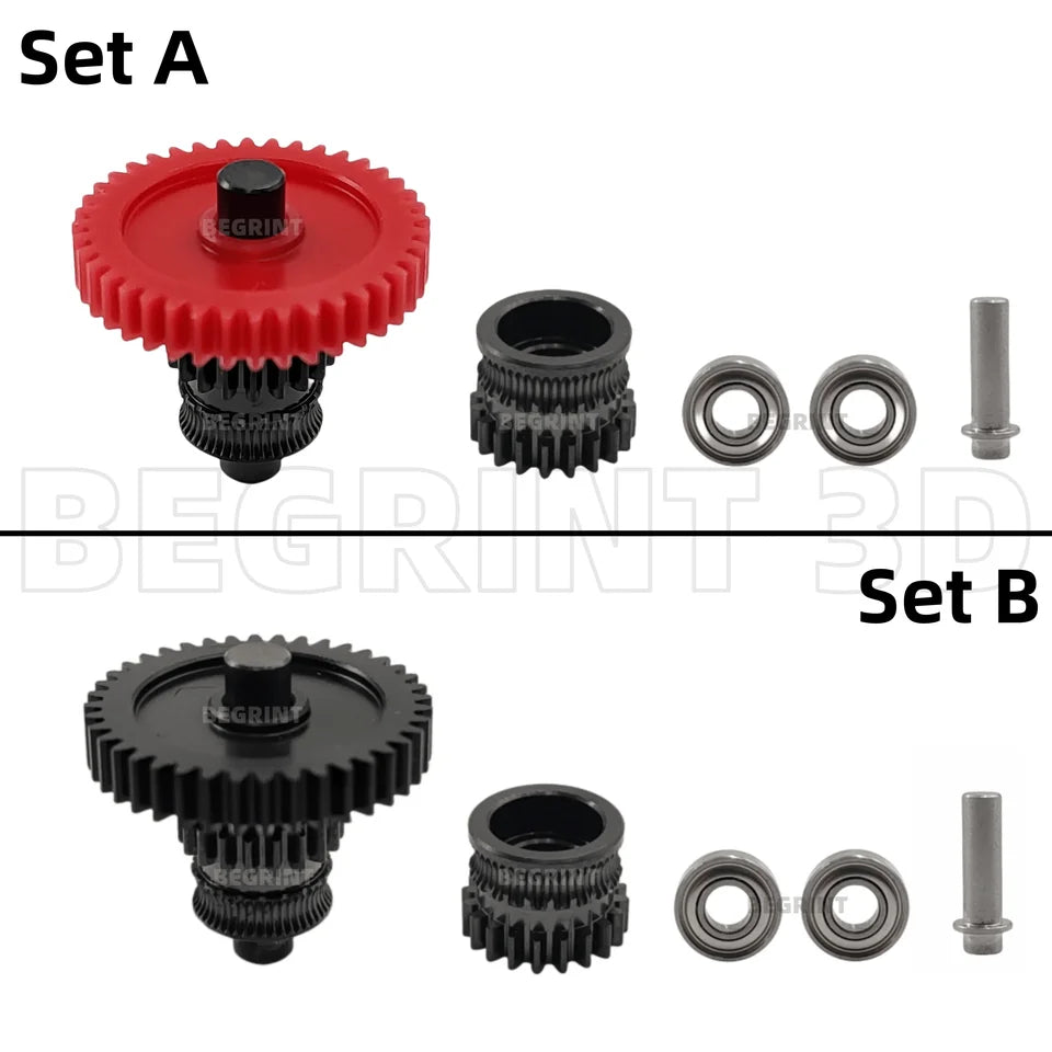 For Kobra 3 Extruder Upgrade Gear Hardened Steel One-Piece Kit Nano Coated Wear Resistance For Anycubic Kobra 3 3D Printer Parts