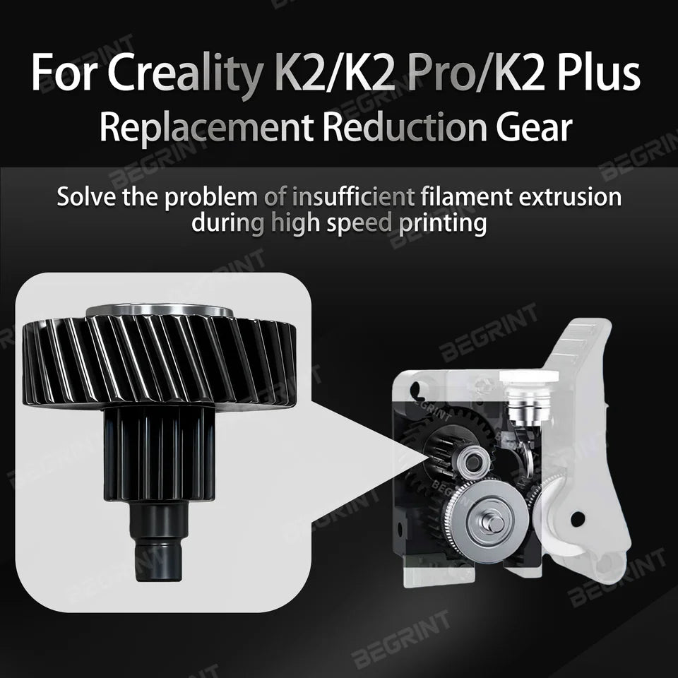 Reduction Gear For Creality K2/K2 Pro/K2 Plus Upgrade Full Metal Filament Reduce Gear Driver Gears Extruder Transmission Part