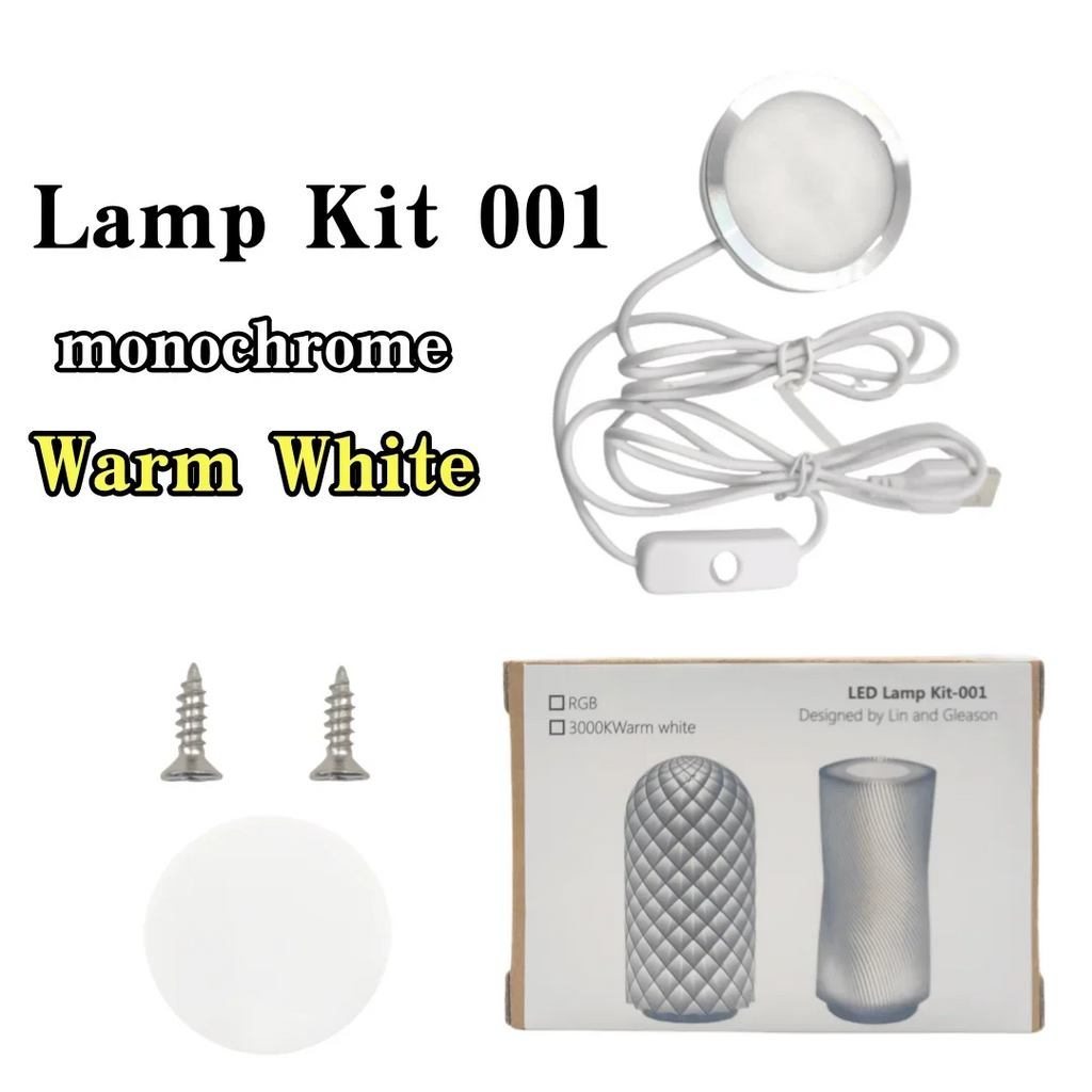 For Bambu Lab Led Lamp Kit 001 Hardware For Bamboo Light Led Light Parts DIY Model Warm White/Multicoour Without Lamp Shell