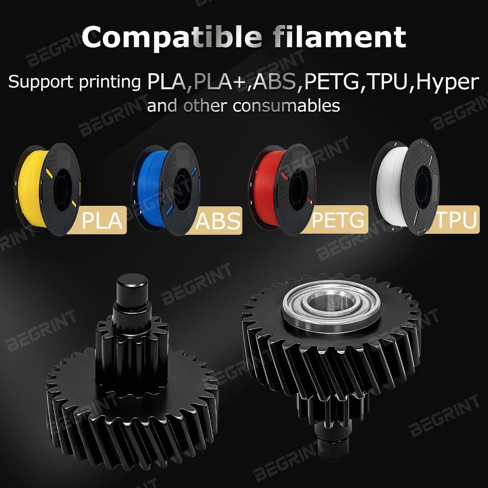 Reduction Gear For Creality K2/K2 Pro/K2 Plus Upgrade Full Metal Filament Reduce Gear Driver Gears Extruder Transmission Part
