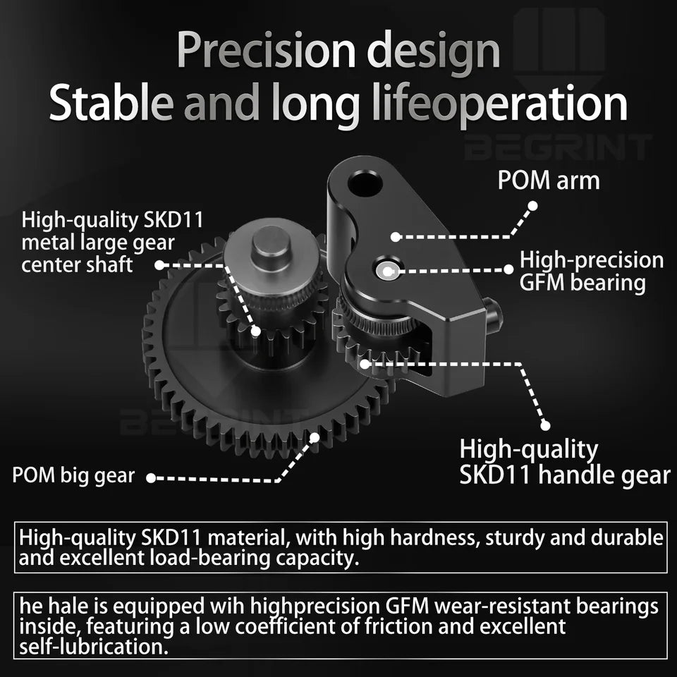 For Elegoo Centauri Carbon Extruder Gear Hardened Steel Integrated Extrusion Head Gear High hardness POM arm For ELEGOO Centauri