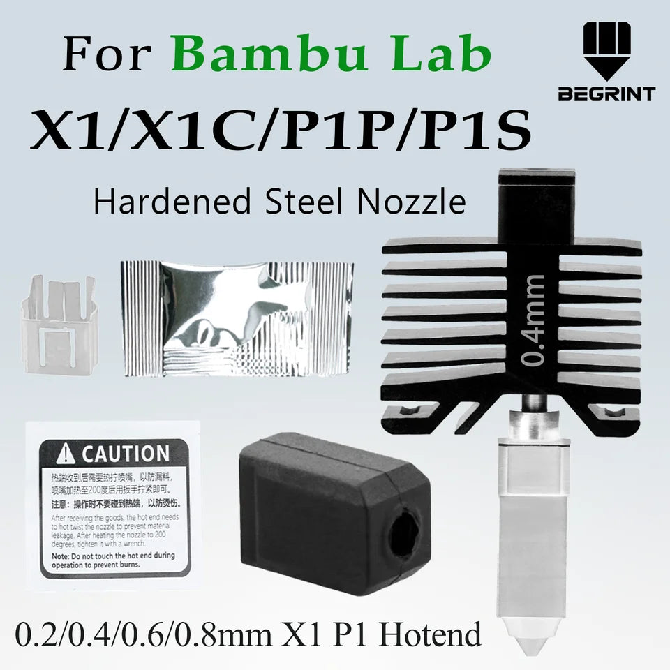 Hardened Steel Quick-Swap Hotend for X1 / P1