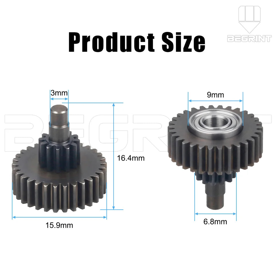 New Gear For Creality K1 K1C K1 Max Extruder Transmission Reduction Gear All Metal Filament Drive Gears 3D Printer Accessories