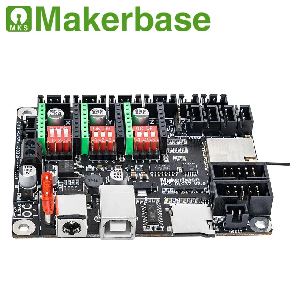 Makerbase MKS DLC32 Grbl Controller for Laser & CNC, ESP32 WiFi & TS35/24 Touch Screen, High-Precision for Engraving Machines