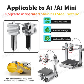Stainless Steel Hotend Kit for A1 / A1 Mini
