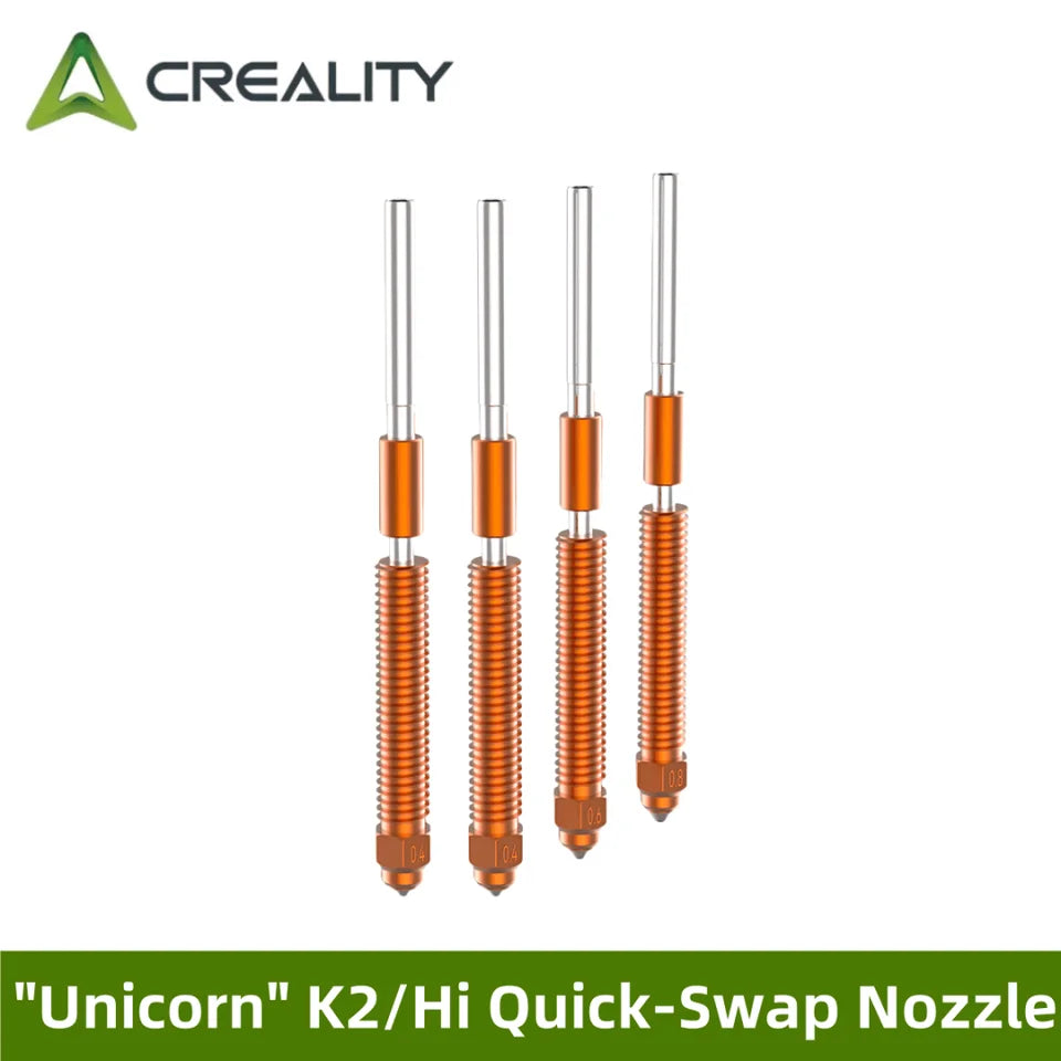 Creality K2 Plus/Hi Combo "Unicorn" Quick-Swap Nozzle Hardened Steel Nozzle Upgraded High-Speed Printing official Parts