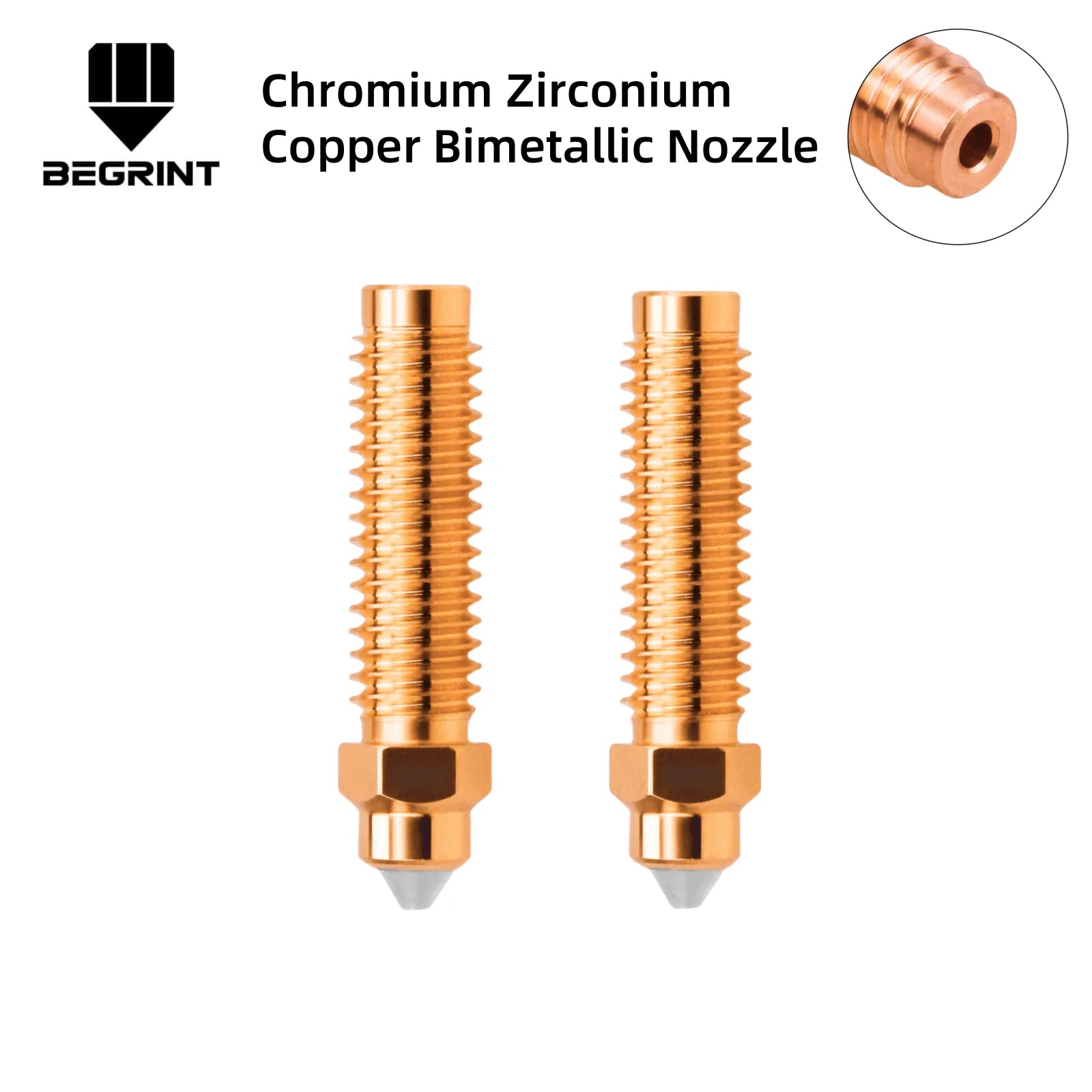 Upgrade Bimetallic Nozzle For Elegoo Centauri 0.2/0.4/0.6/0.8mm Hotend Nozzles For Centauri Carbon Hotend 3D Printer Parts