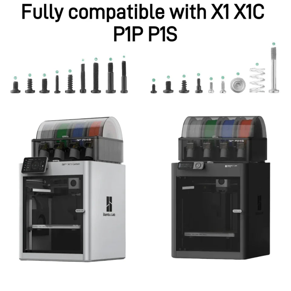 For Bambu lab X1/P1 Series Common Screws Kit with AMS High Quality Screws fully Suitable for Bambu X1 X1C P1S P1P 3D Printer