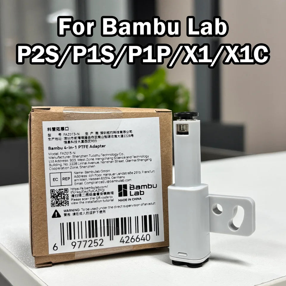 For Bambu Lab 4-in-1 PTFE Adapter AMS Material Hub & Expansion Port For X1/X1C/P1S/P1P/P2S 3D Printer Upgrade Parts