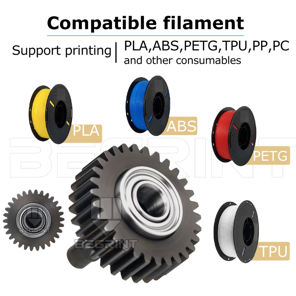 New Gear For Creality K1 K1C K1 Max Extruder Transmission Reduction Gear All Metal Filament Drive Gears 3D Printer Accessories