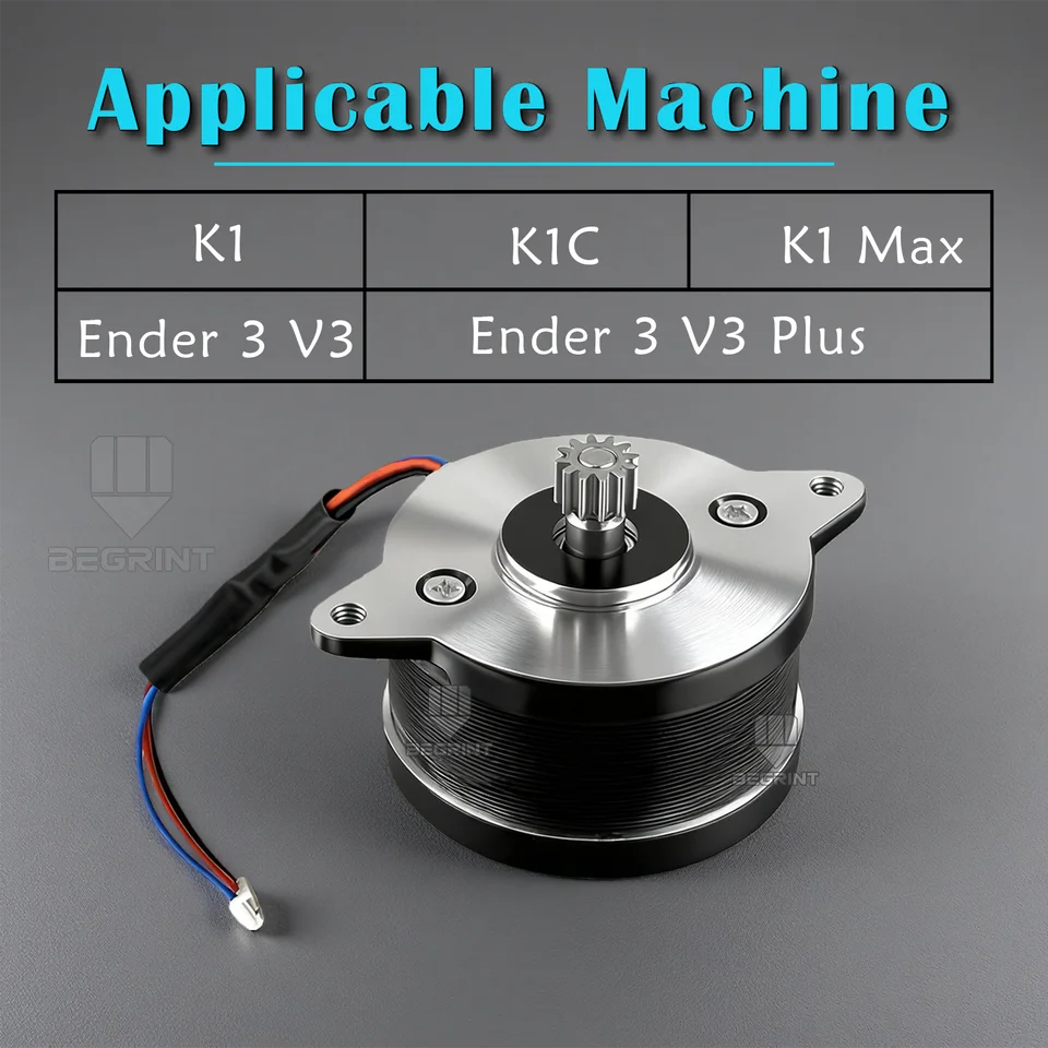 For Creality K1 Extruder Motor 1.8 Degree Press 12 Tooth Gear Circular Stepper Motor for K1C/K1 Max Ender-3 V3 3D Printer
