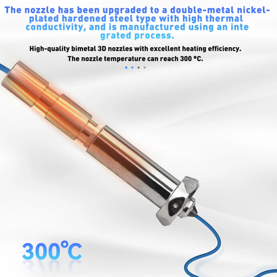 For Anycubic Kobra 3 Max Bimetallic Nozzle Hotend Kit Kobra 3 Max Combo Quick Swap Nozzle Hardened Steel 0.4mm 3D Printer Parts