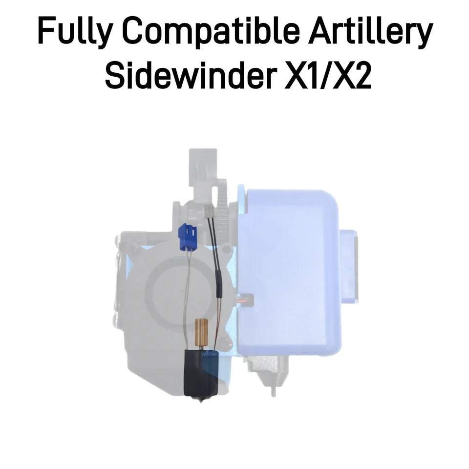 For Artillery Sidewinder X1 X2 Genius pro 3D Printer Upgraded Hotend All Metal Nozzle Heating Block Thermistor Kit For SW-X1 X2