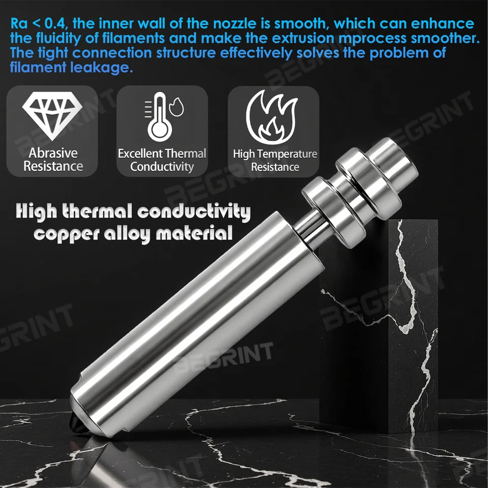 For Anycubic Kobra X Nozzle KX Bimetal Nozzles 0.2/0.6/0.8/0.4mm One-piece Hotend Nozzle Resistant 300℃ For KobraX 3D Printer