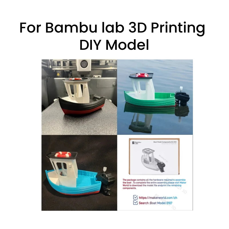 Bambu Lab 3D Printer DIY Model Boat Model Components DIY Kit Bamboo Lab Bambulabs 3D Printing boat Toys Gift for Kids