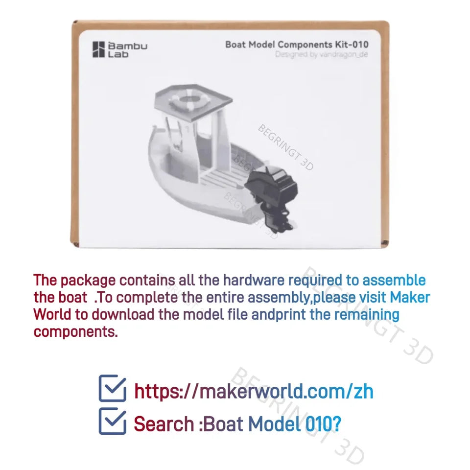 Bambu Lab 3D Printer DIY Model Boat Model Components DIY Kit Bamboo Lab Bambulabs 3D Printing boat Toys Gift for Kids