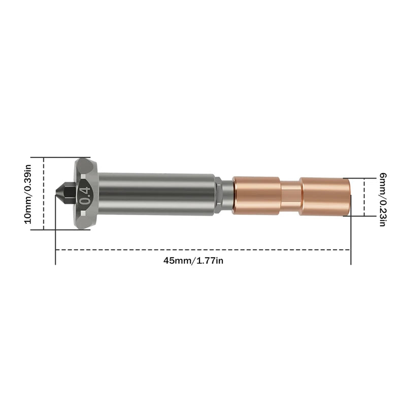 For Anycubic Kobra 3 Max Nozzle Copper Brass Hardened Steel Replace Nozzle Print Head For Anycubic Kobra 3 Max Combo Accessories