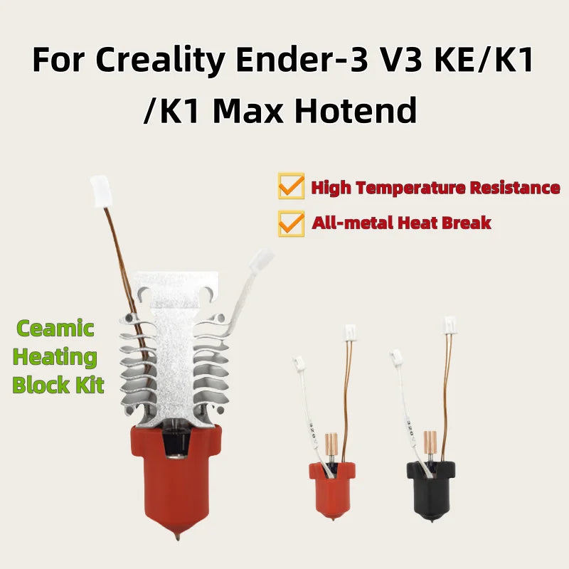 For Creality Ender-3 V3 KE Hotend Upgrade heating head Kit |Ceramic Heating Block &  High Thermal Conductivity Nozzle