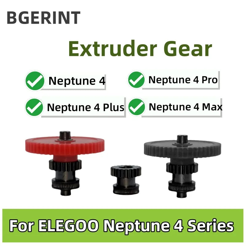 For Elegoo Neptune 4/4 Plus/4 Pro Extruder Gear Kit | CNC Hardened Steel Upgrade | Precision Feed Gears for 3D Printer Upgrades