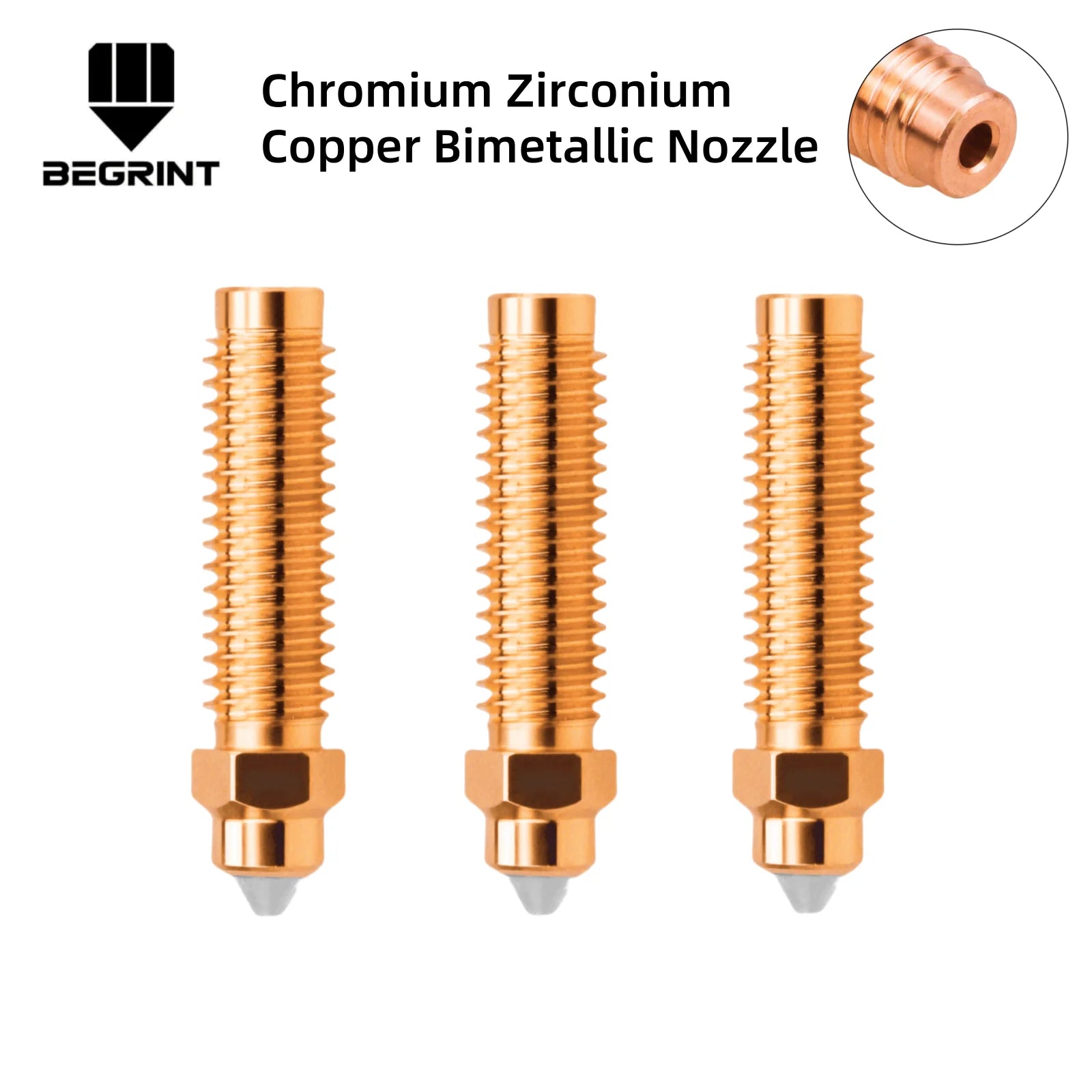 Upgrade Bimetallic Nozzle For Elegoo Centauri 0.2/0.4/0.6/0.8mm Hotend Nozzles For Centauri Carbon Hotend 3D Printer Parts