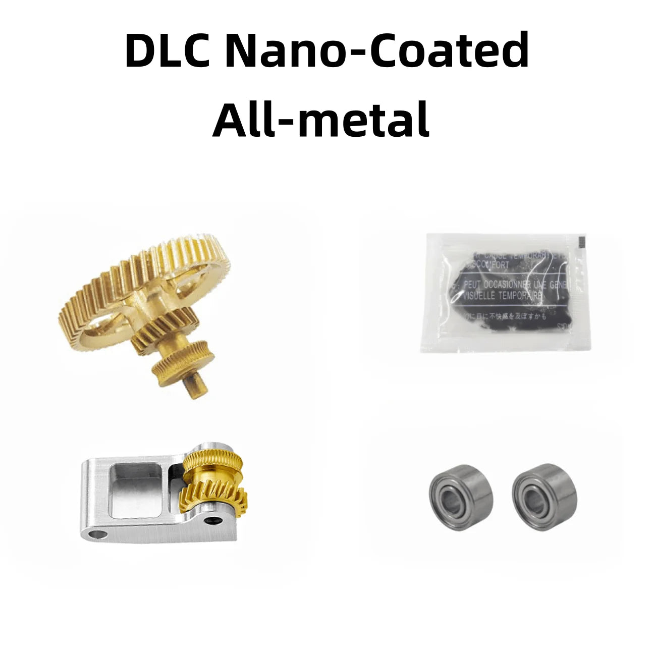 Upgrade Extruder Gear DLC Nano-Coated Hardened Steel Gear Assembly High Precision For Bambu Lab X1 X1C P1P P1S 3D Printer