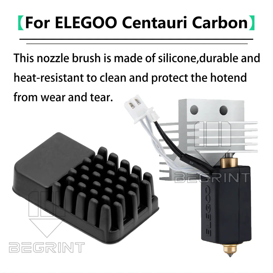 Silicone Wiper For Elegoo Centauri Carbon Nozzle Brush Nozzle Cleaner Tool Nozzle Wiper Silicone Brush Strong Cleaning