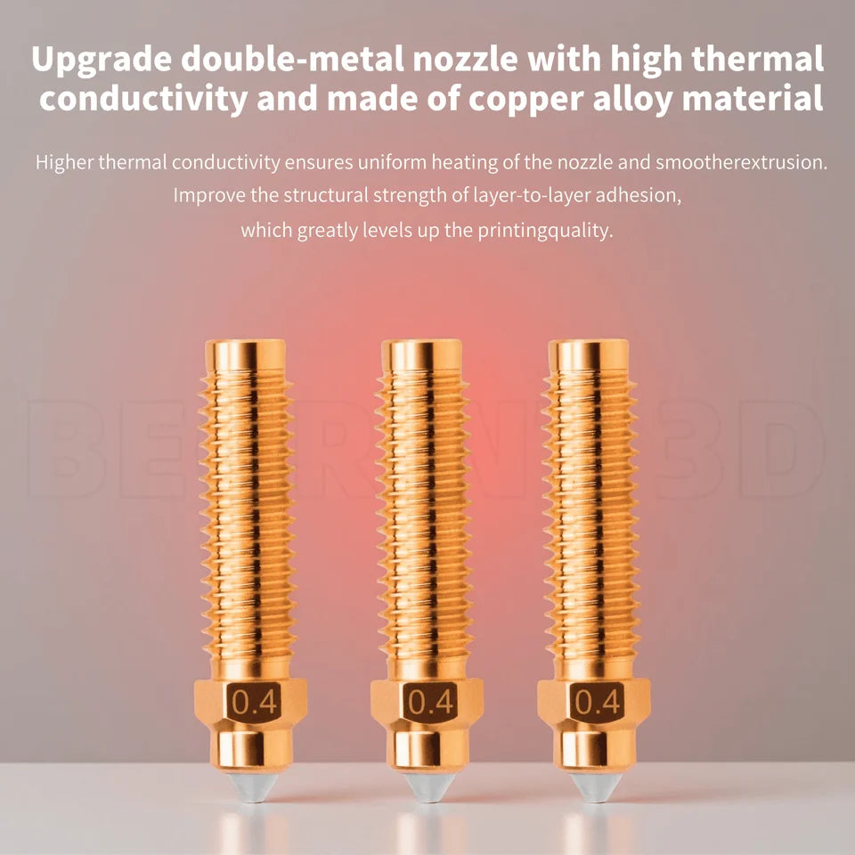 Upgrade Bimetallic Nozzle For Elegoo Centauri 0.2/0.4/0.6/0.8mm Hotend Nozzles For Centauri Carbon Hotend 3D Printer Parts