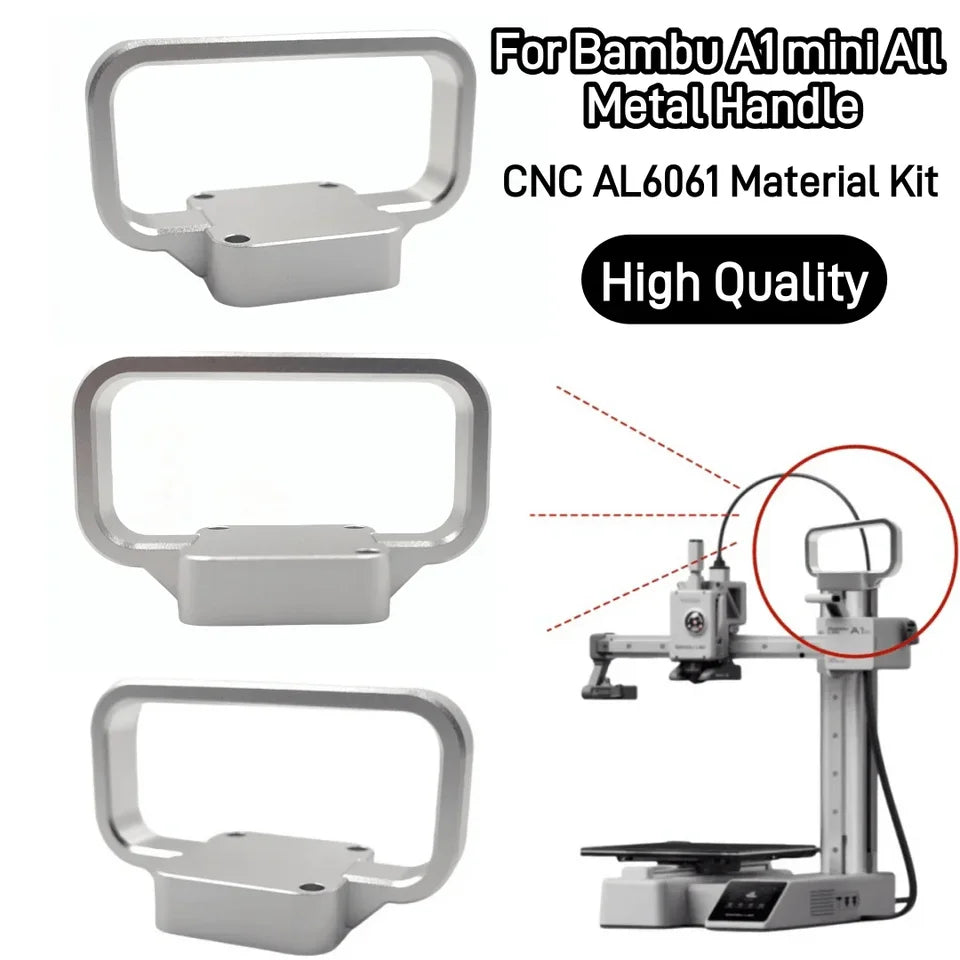 For Bambu lab A1 mini All Metal Handle AL6061 Material Kit Easy to Hold for Bambu lab A1 MINI 3D Printer Upgrade parts