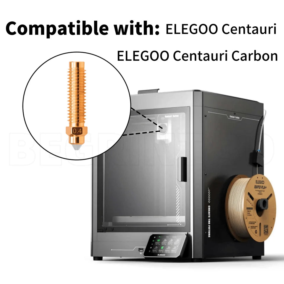 Upgrade Bimetallic Nozzle For Elegoo Centauri 0.2/0.4/0.6/0.8mm Hotend Nozzles For Centauri Carbon Hotend 3D Printer Parts