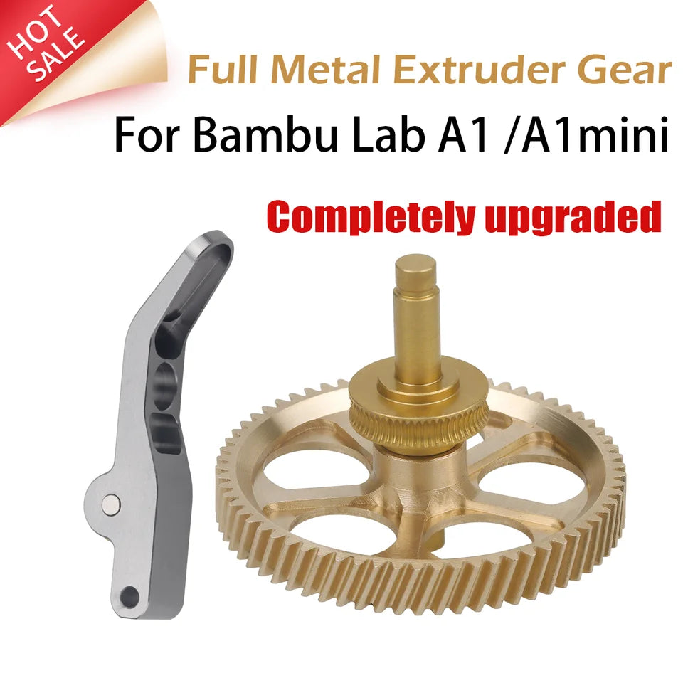 Extruder Gear For Bambu Lab A1 MINI Claw Gear RNC Nano-Coated Hardened Steel Helical Gear Kit All metal For Bambulab A1 A1 Mini