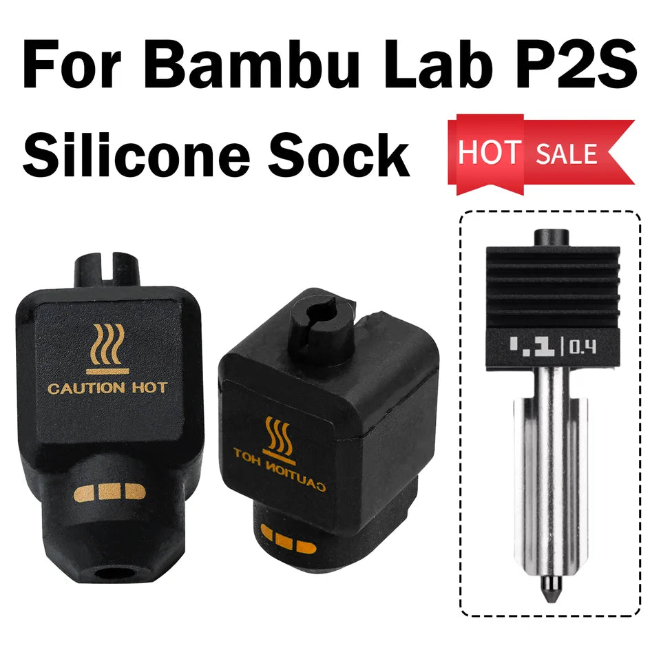 Silicone Sleeve For Bambu Lab P2S Silicone Socks Heat-resistant 300°C Dust-proof Bambulab P2S Hotend Protector Cover Case Sock