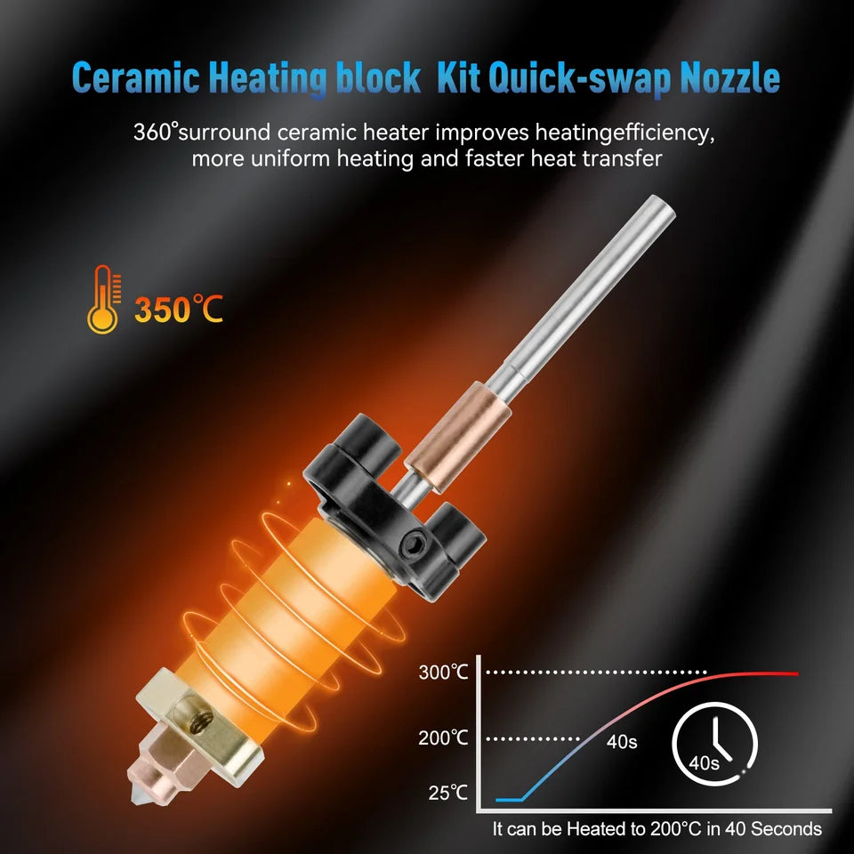 For Creality K2 Plus Nozzles 0.2/0.4/0.6/0.8mmQuick-Swap Nozzle Copper Alloy and Hardened Steel Nozzle for K2 Plus/Creality Hi