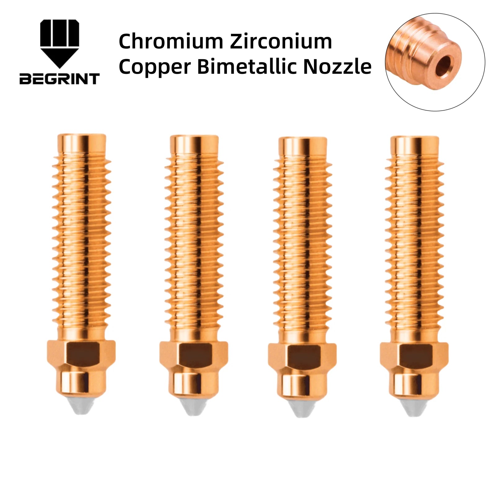 Upgrade Bimetallic Nozzle For Elegoo Centauri 0.2/0.4/0.6/0.8mm Hotend Nozzles For Centauri Carbon Hotend 3D Printer Parts