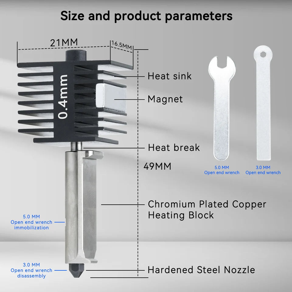 Hardened Hotend Kit for A1 / A1 Mini